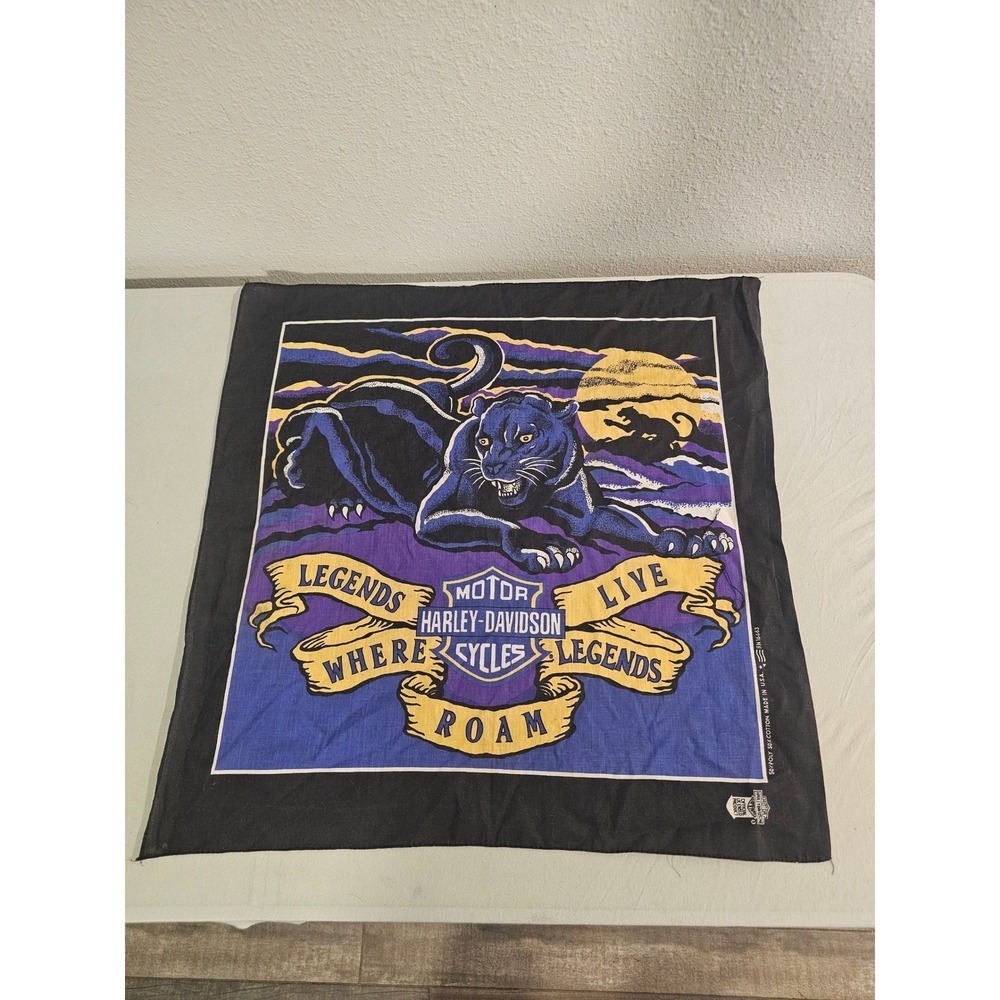 Harley-Davidson OS Bandana Black Panther Legends Live Where Legends Roam